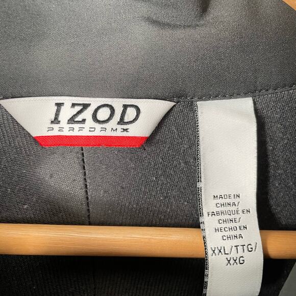 IZOD Performx Men's Jacket XXLGray Stretch Full Zip Golf Activewear - Picture 3 of 14